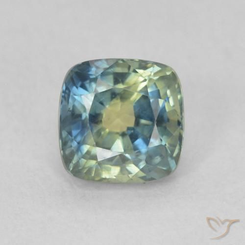 0.87ct Natürlicher Mehrfarbig Saphir, Kissen, VS