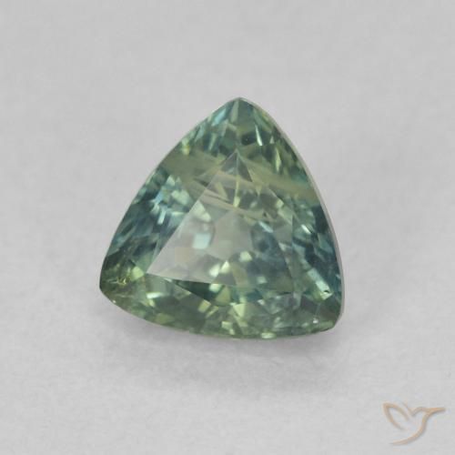 9,17 ctw natürlicher Blau-grün Saphir, Trillion, VS