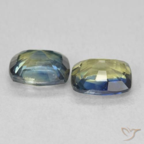 1.46 ct natürliche Mehrfarbig Saphir-Edelsteine, Kissen, VS