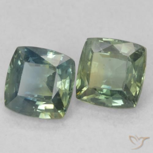 1.34 ct natürliche Mehrfarbig Saphir-Edelsteine, Kissen, VS