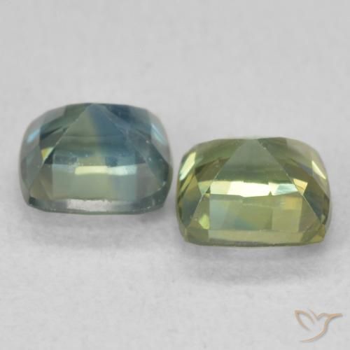 1.34 ct natürliche Mehrfarbig Saphir-Edelsteine, Kissen, VS