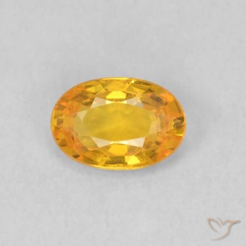 0.59ct Natürlicher hellorange Saphir, Oval, VS