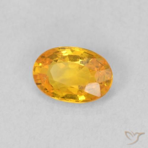 9,17 ctw natürlicher hellorange Saphir, Oval, VS