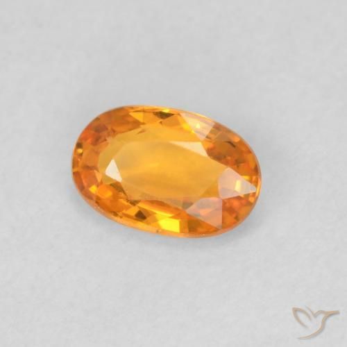 9,17 ctw natürlicher Mittelorange Saphir, Oval, VVS-VS