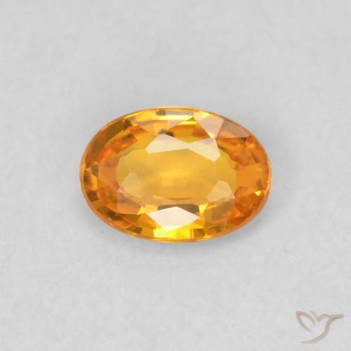 0.52ct Natürlicher hellorange Saphir, Oval, VVS-VS