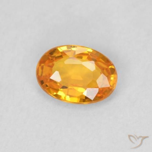 9,17 ctw natürlicher hellorange Saphir, Oval, VVS-VS