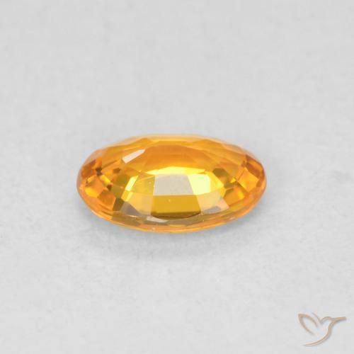 9,17 ctw natürlicher hellorange Saphir, Oval, VVS-VS