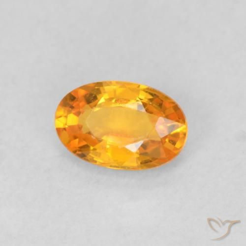 9,17 ctw natürlicher hellorange Saphir, Oval, VVS-VS