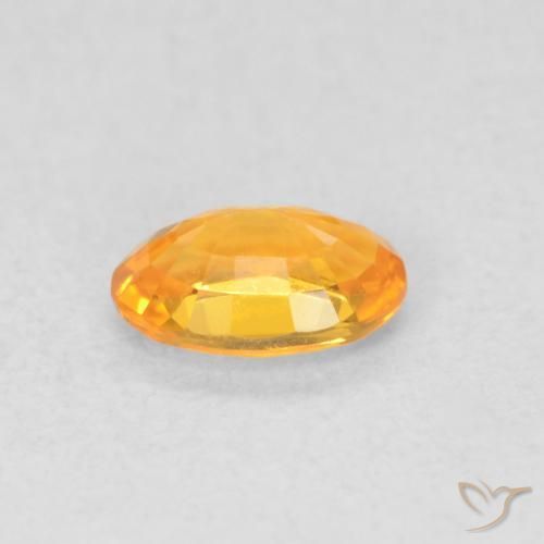 9,17 ctw natürlicher hellorange Saphir, Oval, VVS-VS