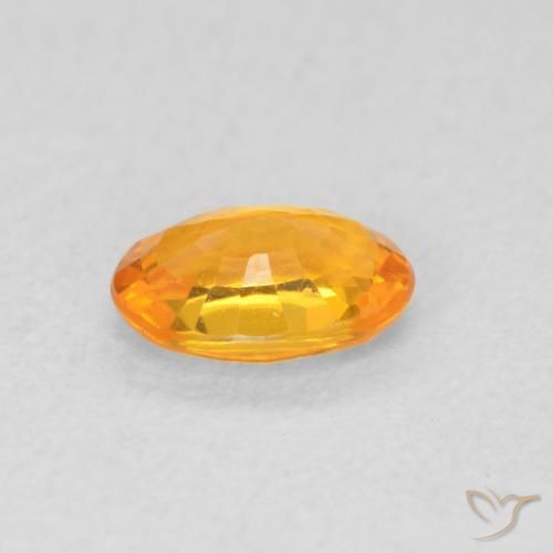 9,17 ctw natürlicher hellorange Saphir, Oval, VVS-VS