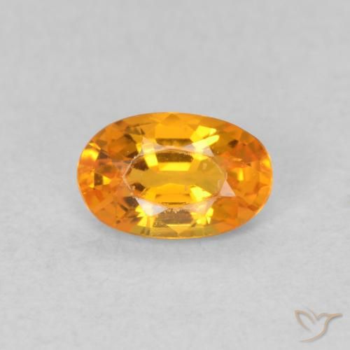 0.59ct Natürlicher hellorange Saphir, Oval, VVS-VS