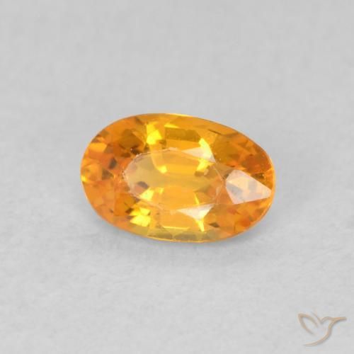 9,17 ctw natürlicher hellorange Saphir, Oval, VVS-VS
