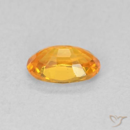9,17 ctw natürlicher hellorange Saphir, Oval, VVS-VS