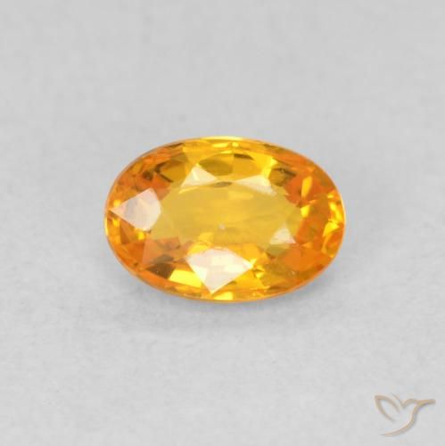0.55ct Natürlicher hellorange Saphir, Oval, VVS-VS