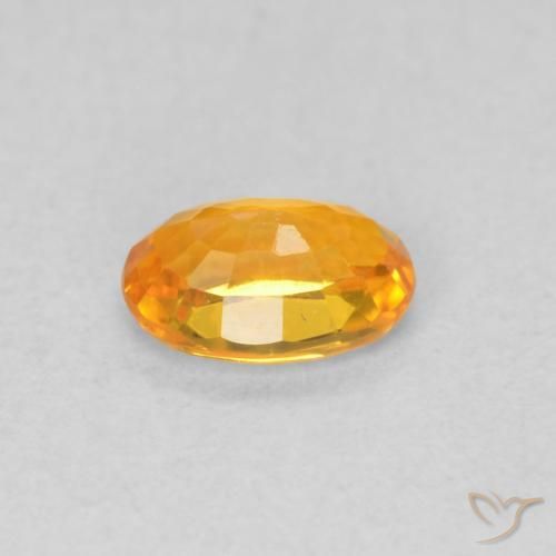 9,17 ctw natürlicher hellorange Saphir, Oval, VVS-VS