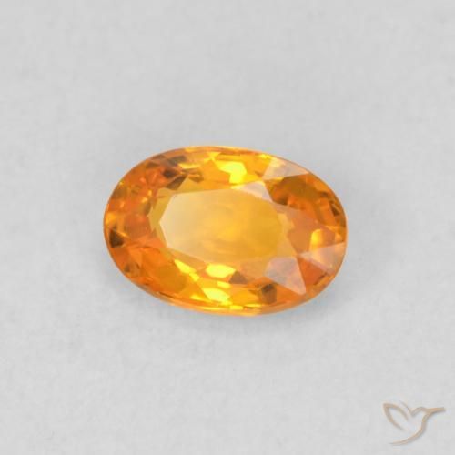 9,17 ctw natürlicher Mittelorange Saphir, Oval, VVS-VS