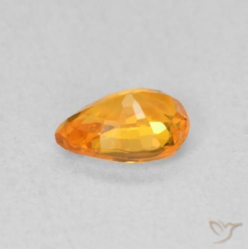 9,17 ctw natürlicher hellorange Saphir, Birnenform, VVS-VS