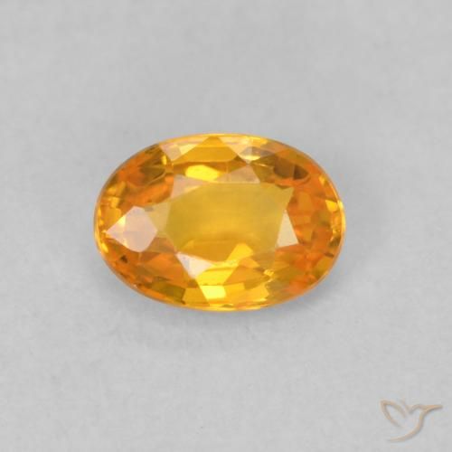 0.63ct Natürlicher hellorange Saphir, Oval, VVS-VS
