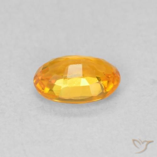 9,17 ctw natürlicher hellorange Saphir, Oval, VVS-VS