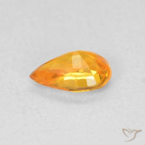 9,17 ctw natürlicher hellorange Saphir, Birnenform, VVS-VS