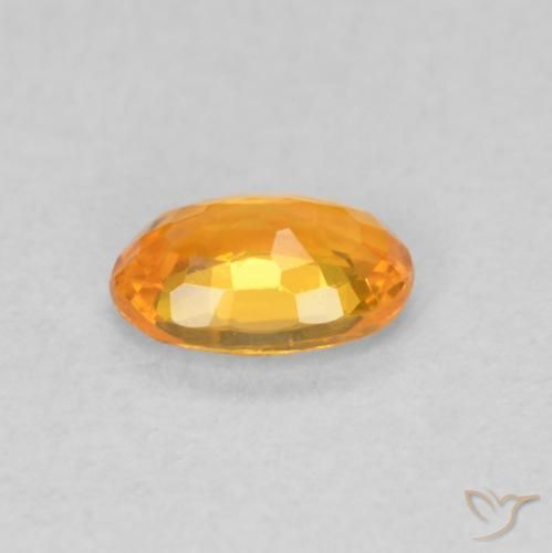 9,17 ctw natürlicher hellorange Saphir, Oval, VVS-VS