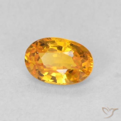 9,17 ctw natürlicher hellorange Saphir, Oval, VVS-VS