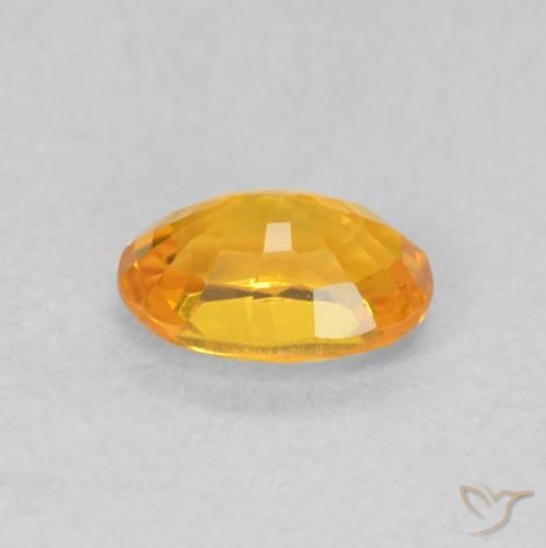 9,17 ctw natürlicher hellorange Saphir, Oval, VVS-VS