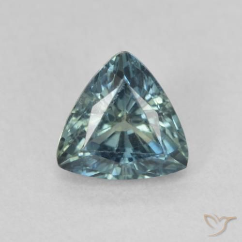 0.93ct Natürlicher Teal Blue Saphir, Trillion, VS