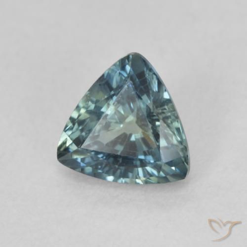 9,17 ctw natürlicher Teal Blue Saphir, Trillion, VS