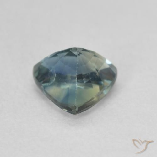 9,17 ctw natürlicher Teal Blue Saphir, Trillion, VS