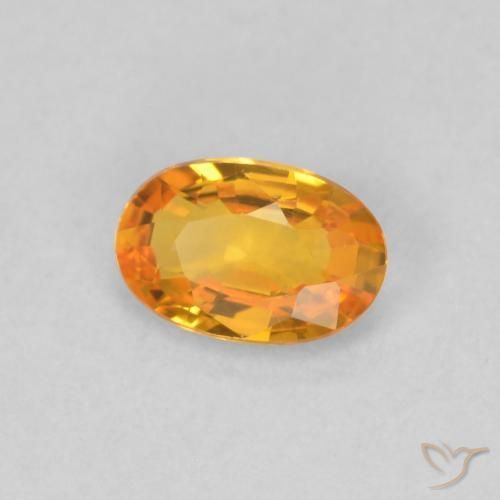 9,17 ctw natürlicher Aprikose Orange Saphir, Oval, VVS-VS