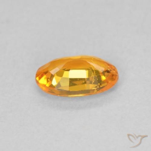 9,17 ctw natürlicher Aprikose Orange Saphir, Oval, VVS-VS
