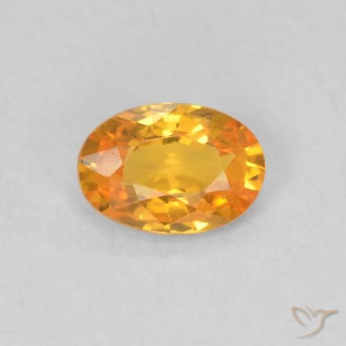0.51ct Natürlicher Aprikose Orange Saphir, Oval, VVS-VS