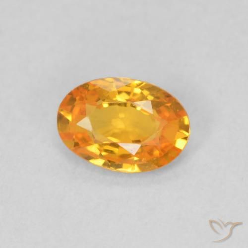 9,17 ctw natürlicher Aprikose Orange Saphir, Oval, VVS-VS
