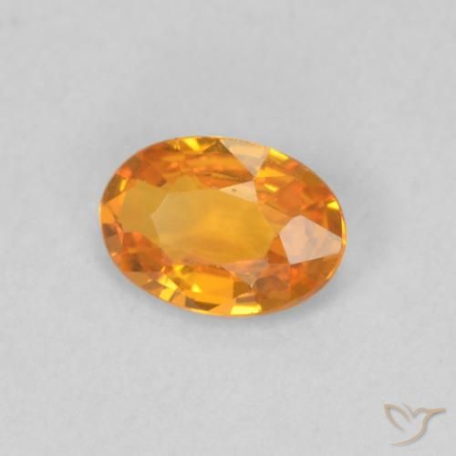 9,17 ctw natürlicher hellorange Saphir, Oval, VVS-VS
