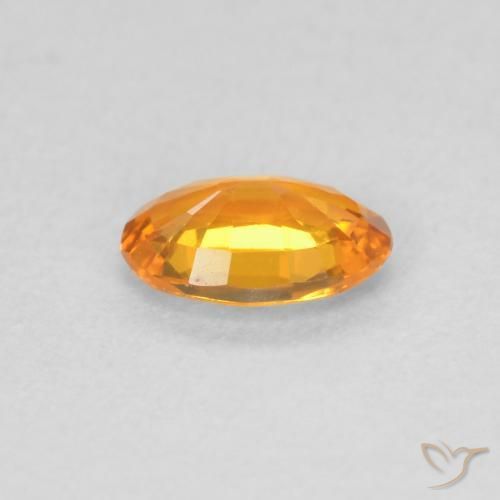 9,17 ctw natürlicher hellorange Saphir, Oval, VVS-VS