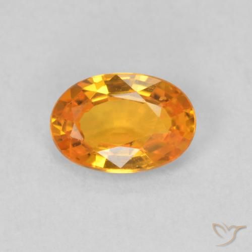 0.61ct Natürlicher hellorange Saphir, Oval, VVS-VS