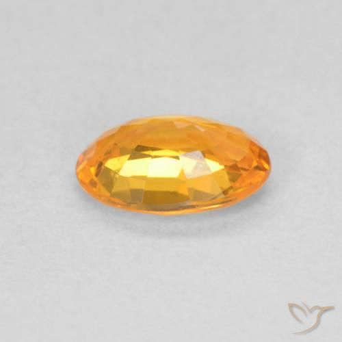 9,17 ctw natürlicher hellorange Saphir, Oval, VVS-VS