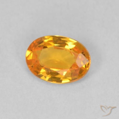 9,17 ctw natürlicher hellorange Saphir, Oval, VVS-VS