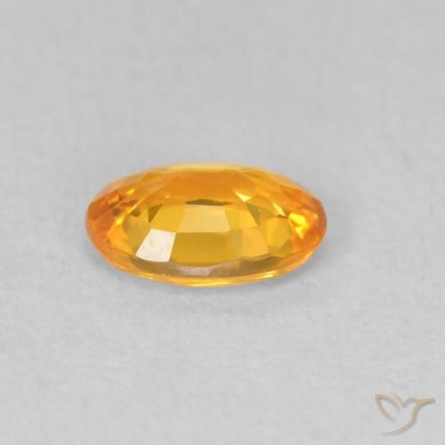9,17 ctw natürlicher hellorange Saphir, Oval, VVS-VS