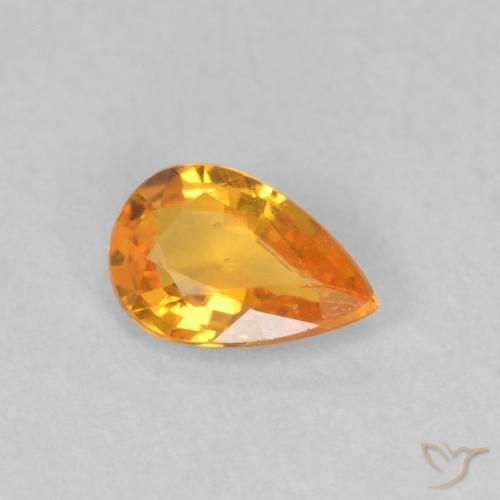 9,17 ctw natürlicher hellorange Saphir, Birnenform, VVS-VS