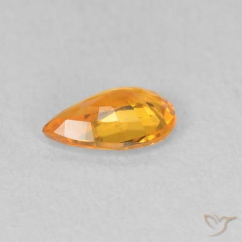 9,17 ctw natürlicher hellorange Saphir, Birnenform, VVS-VS