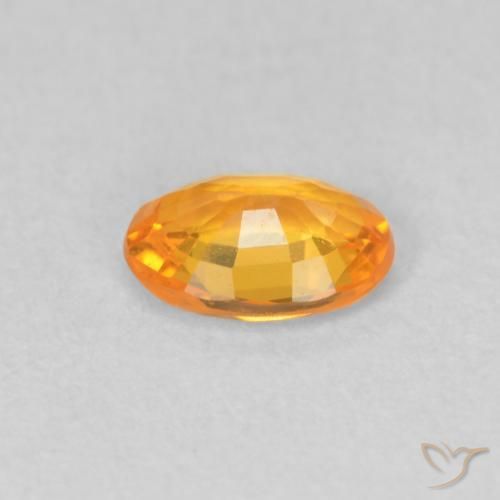9,17 ctw natürlicher hellorange Saphir, Oval, VVS-VS