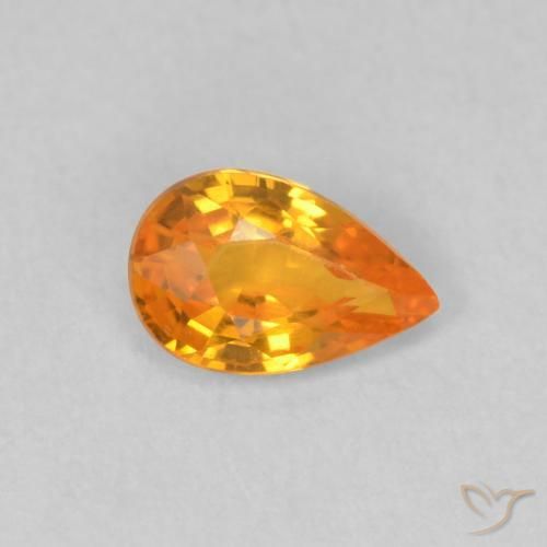 9,17 ctw natürlicher hellorange Saphir, Birnenform, VVS-VS
