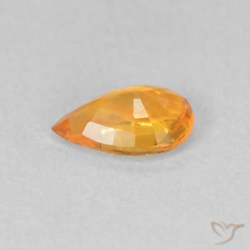 9,17 ctw natürlicher hellorange Saphir, Birnenform, VVS-VS