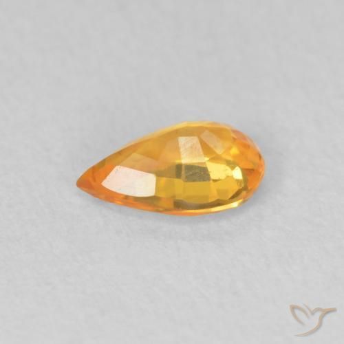 9,17 ctw natürlicher hellorange Saphir, Birnenform, VVS-VS