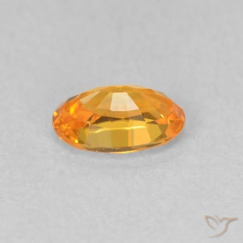 9,17 ctw natürlicher hellorange Saphir, Oval, VVS-VS