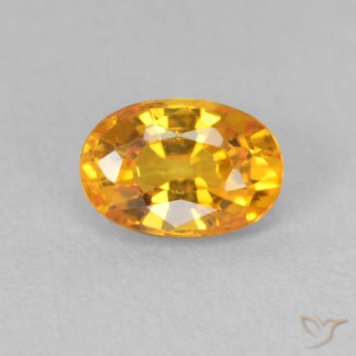 0.71ct Natürlicher hellorange Saphir, Oval, VVS-VS