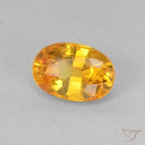 9,17 ctw natürlicher hellorange Saphir, Oval, VVS-VS