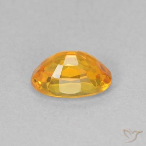 9,17 ctw natürlicher hellorange Saphir, Oval, VVS-VS